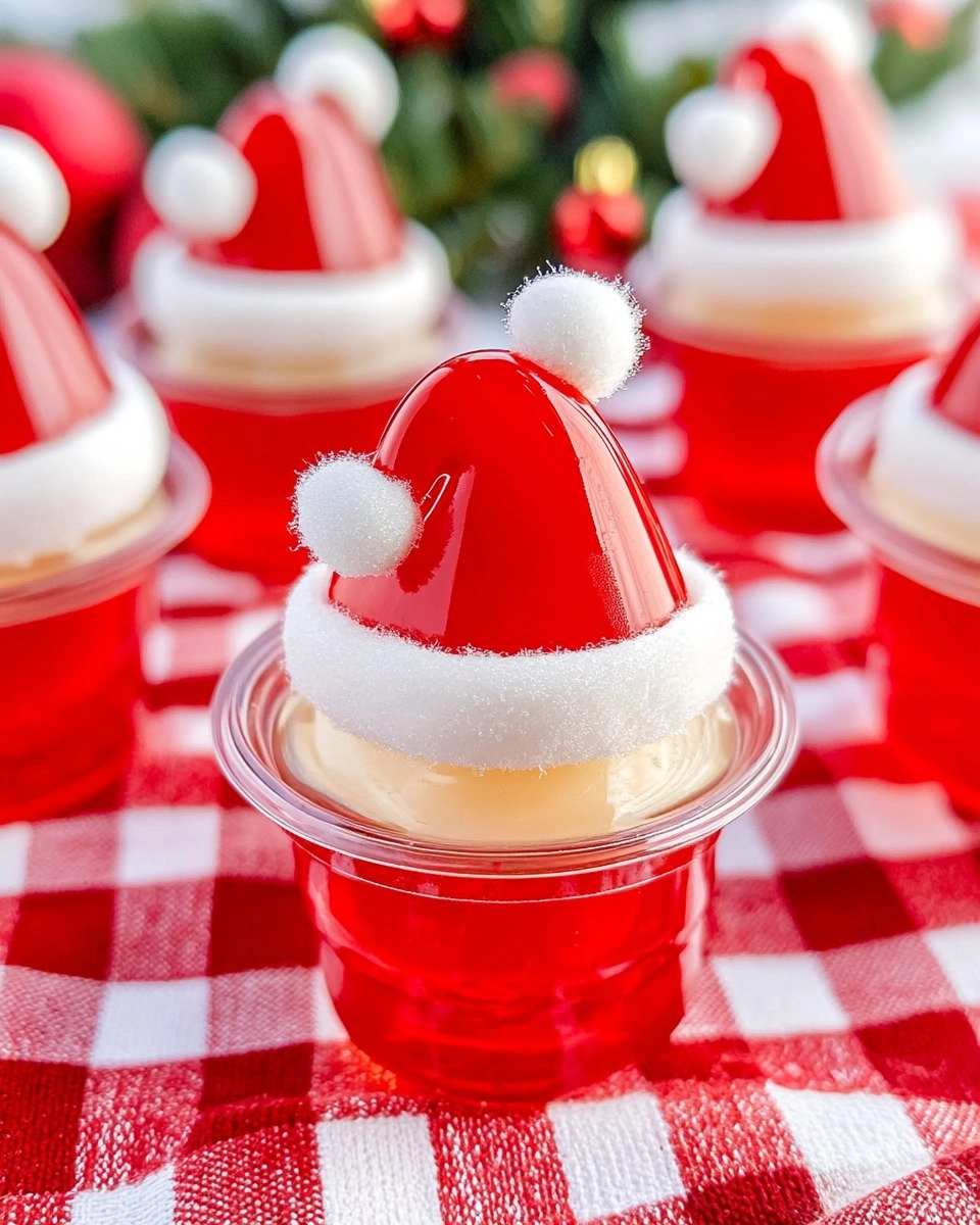 Santa Hat Jello Shots