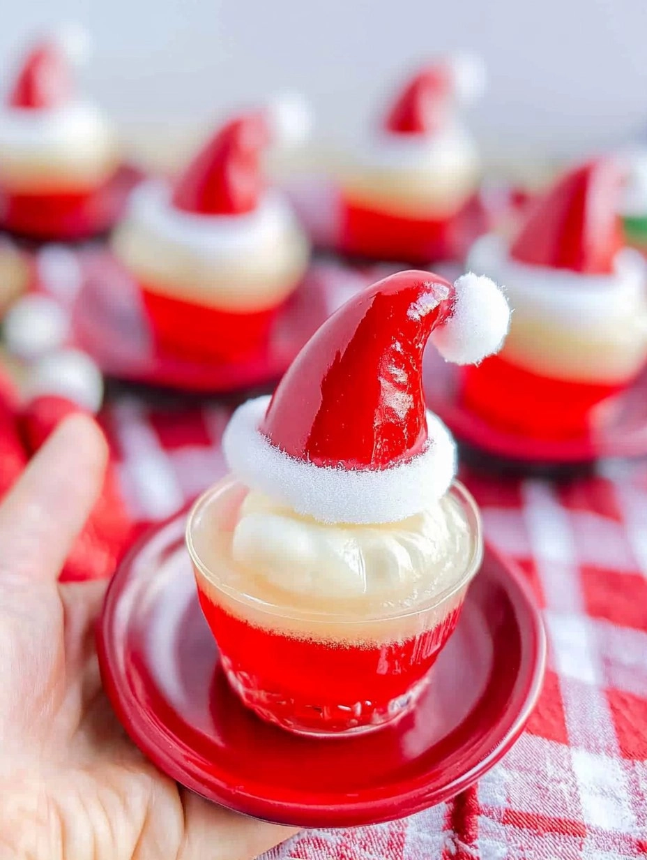 Santa Hat Jello Shots