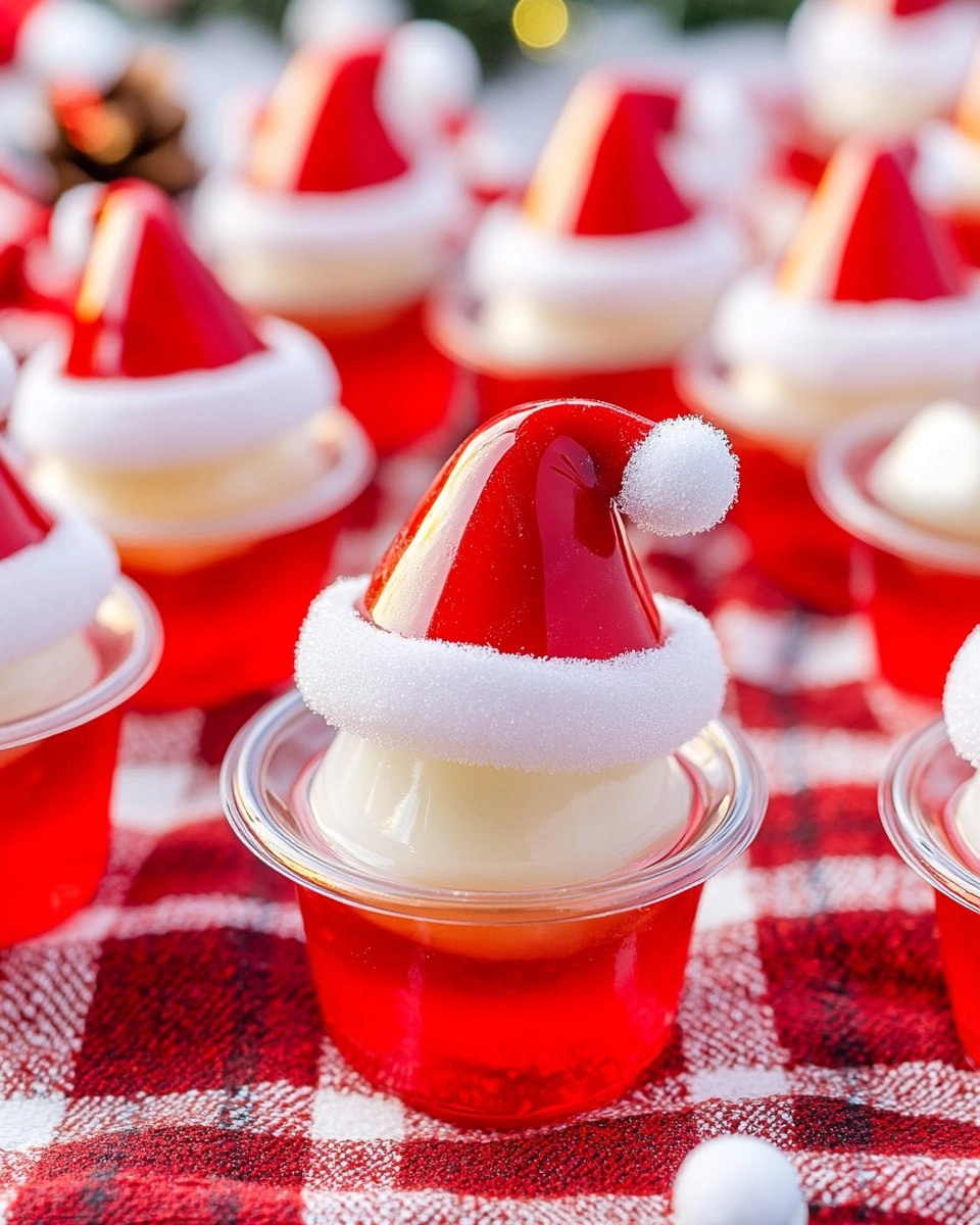 Santa Hat Jello Shots