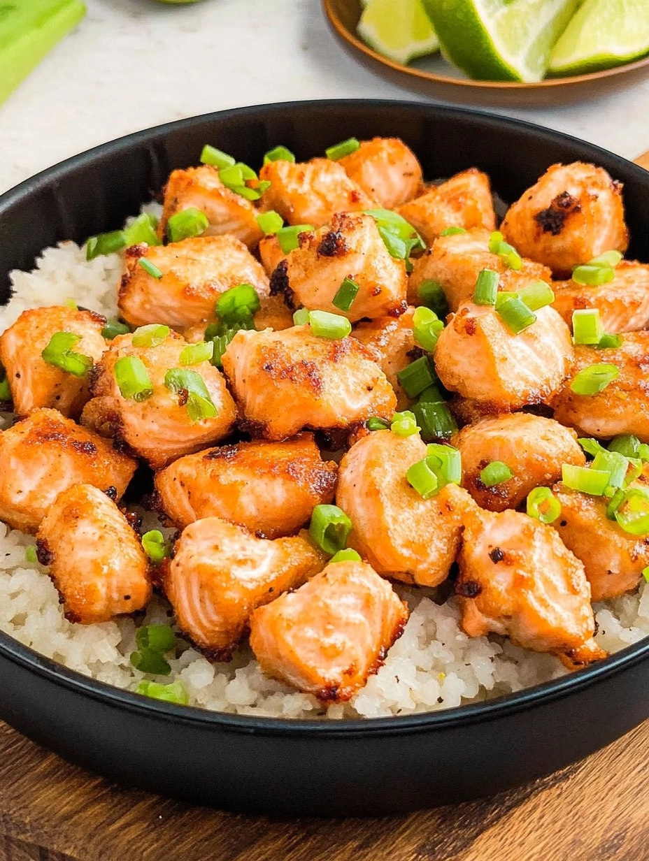 Air Fryer Bang Bang Salmon Bites