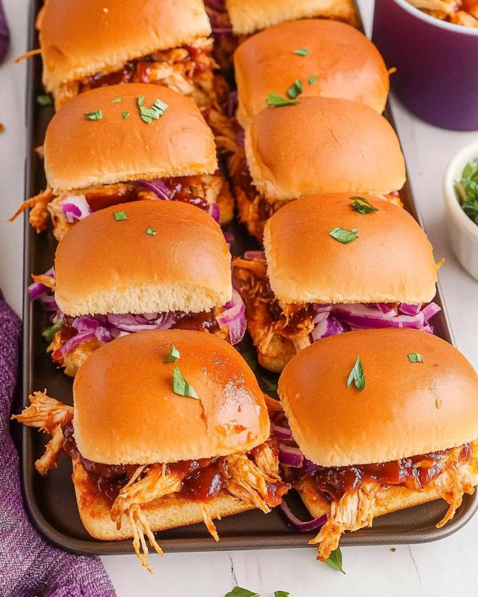 Baked BBQ Chicken Sliders