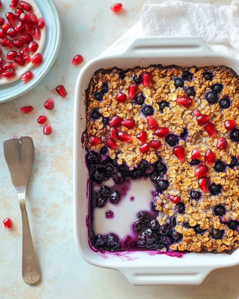 Blueberry-Baked-Oatmeal-With-Pomegranates-Recipe