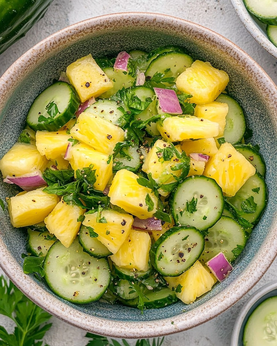 Chilled Pineapple Cucumber Salad