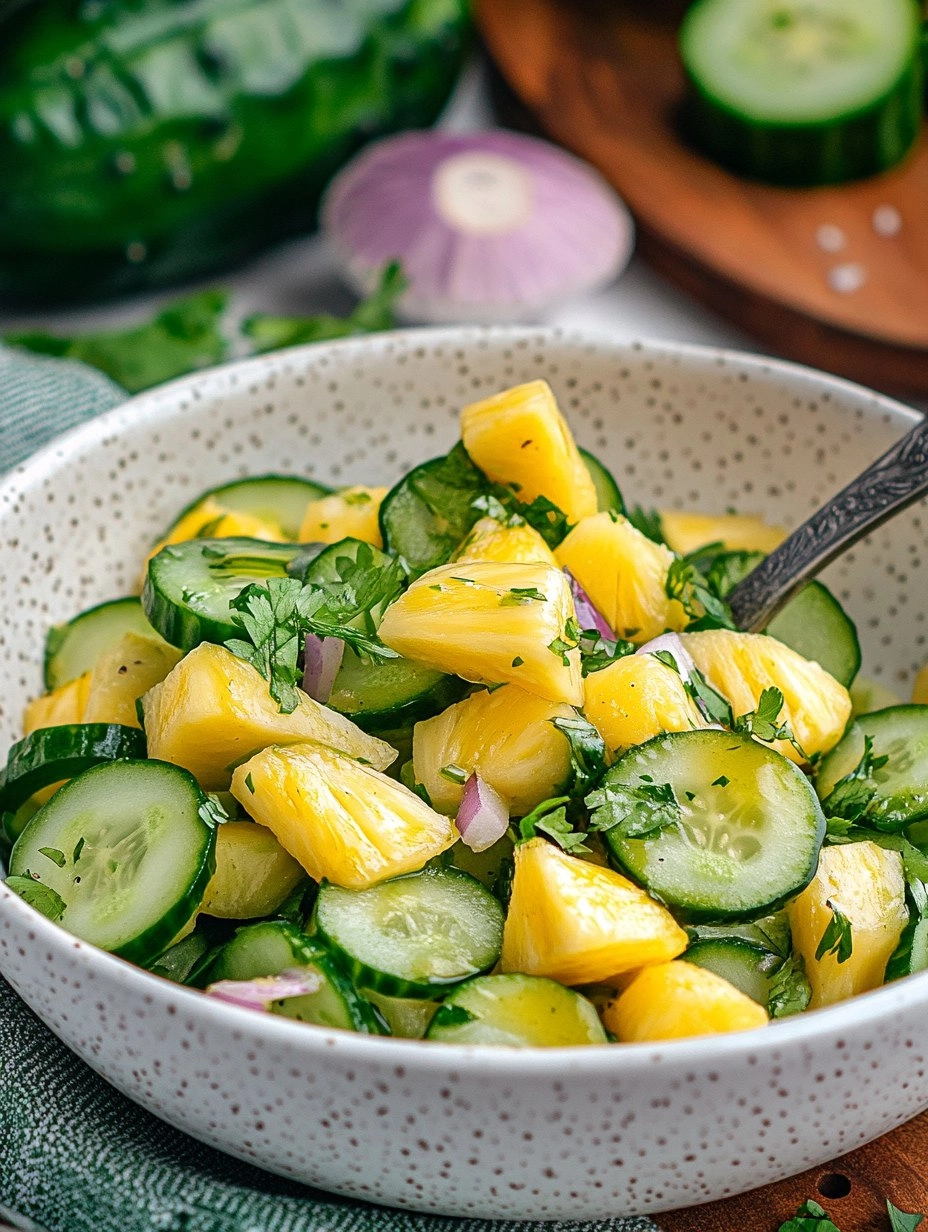 Chilled Pineapple Cucumber Salad