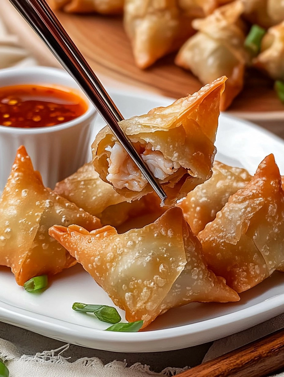 Crab Rangoon with Sweet and Spicy Dipping Sauce