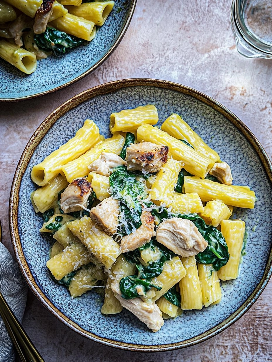 Creamy Chicken Spinach Pasta