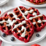 Easy-Heart-Shaped-Red-Velvet-Valentine-Waffles-Recipe