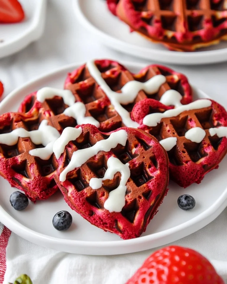Easy-Heart-Shaped-Red-Velvet-Valentine-Waffles-Recipe