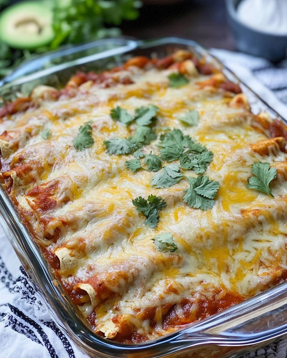 Green Chile Chicken Enchilada Casserole