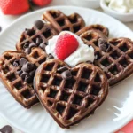 Heart-Shaped-Chocolate-Valentine-Waffles-Recipe