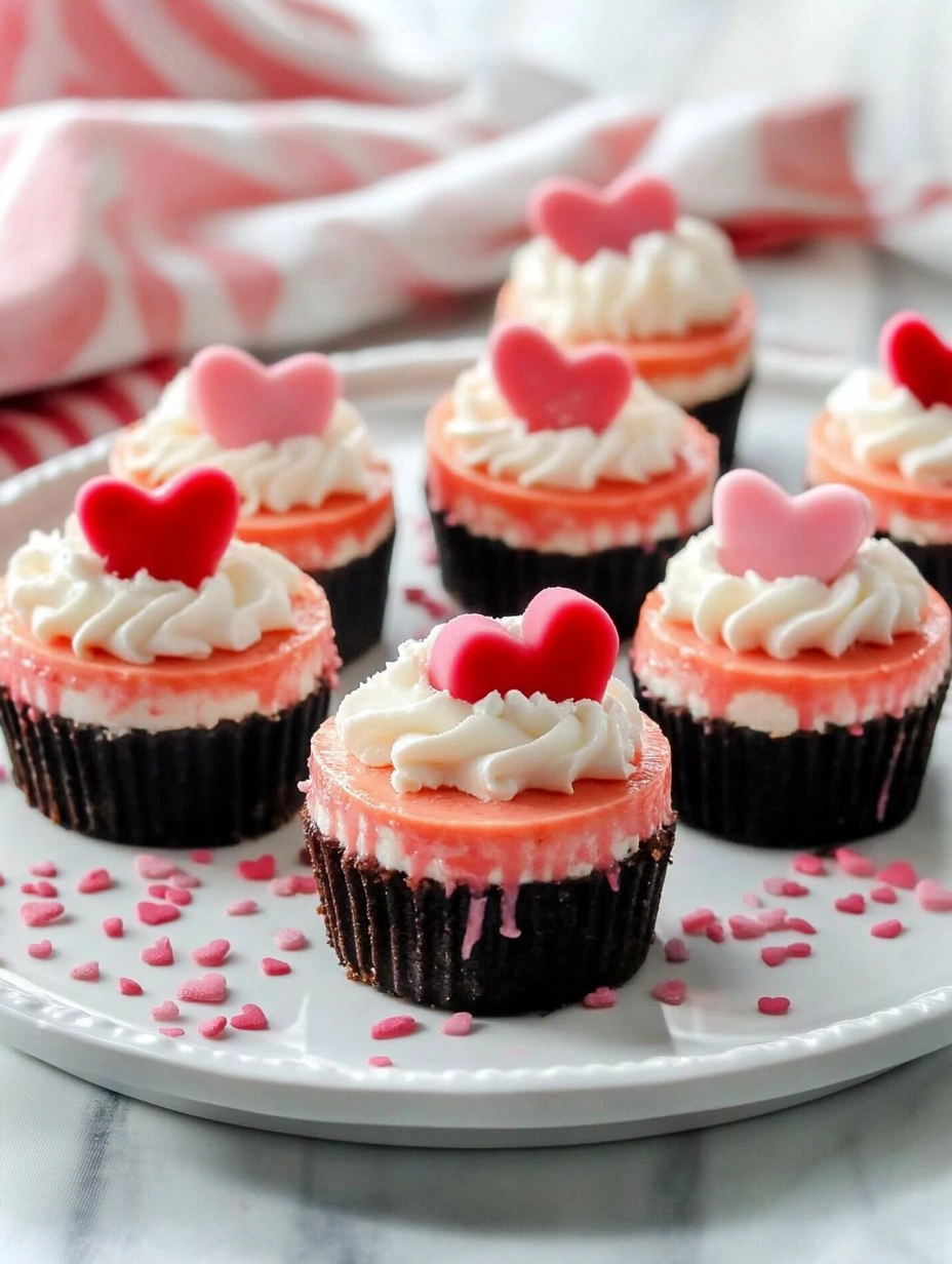 Mini Valentine Cheesecakes