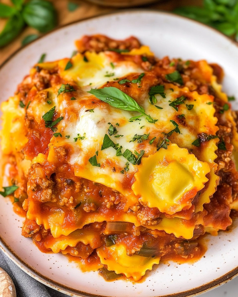 Slow Cooker Ravioli Lasagna