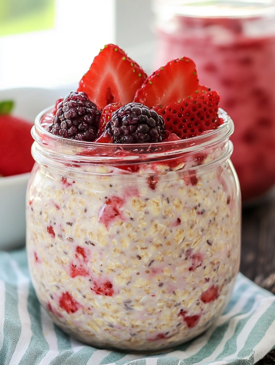 Strawberry Cheesecake Overnight Oats