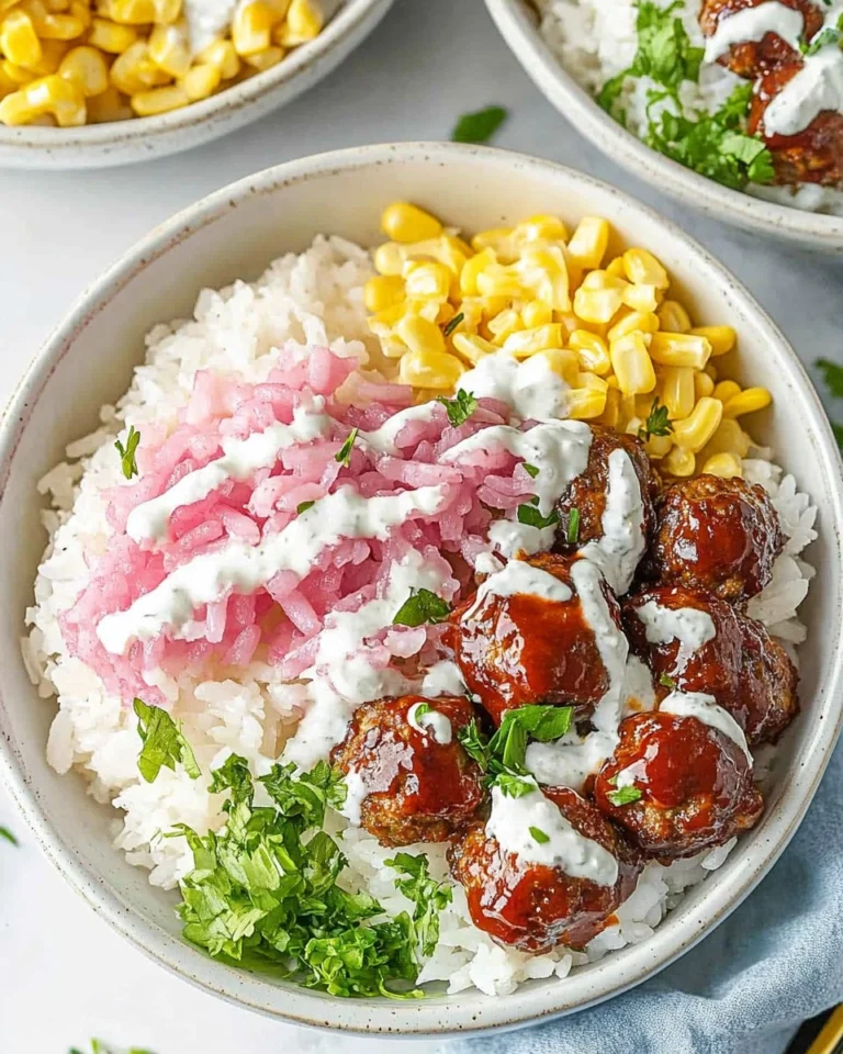 BBQ-Meatball-Rice-Bowls-Recipe