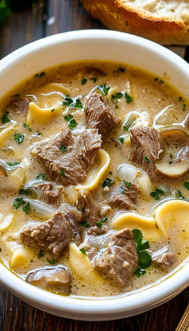 Beef Stroganoff Soup