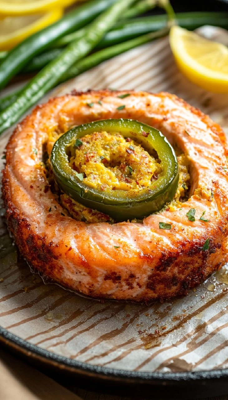 Chipotle Jalapeño Popper Stuffed Salmon Rolls