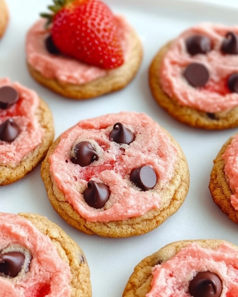Easy-Strawberry-Chocolate-Chip-Cake-Mix-Cookies-Recipe