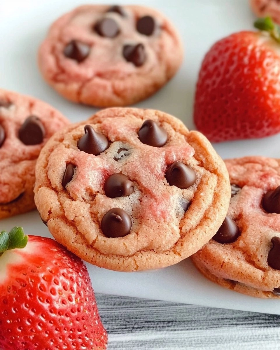 Easy Strawberry Chocolate Chip Cake Mix Cookies