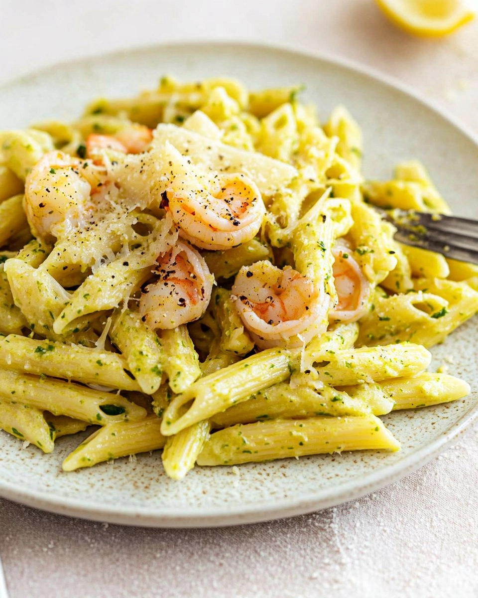 Garlic Butter Shrimp Pasta with Fresh Basil