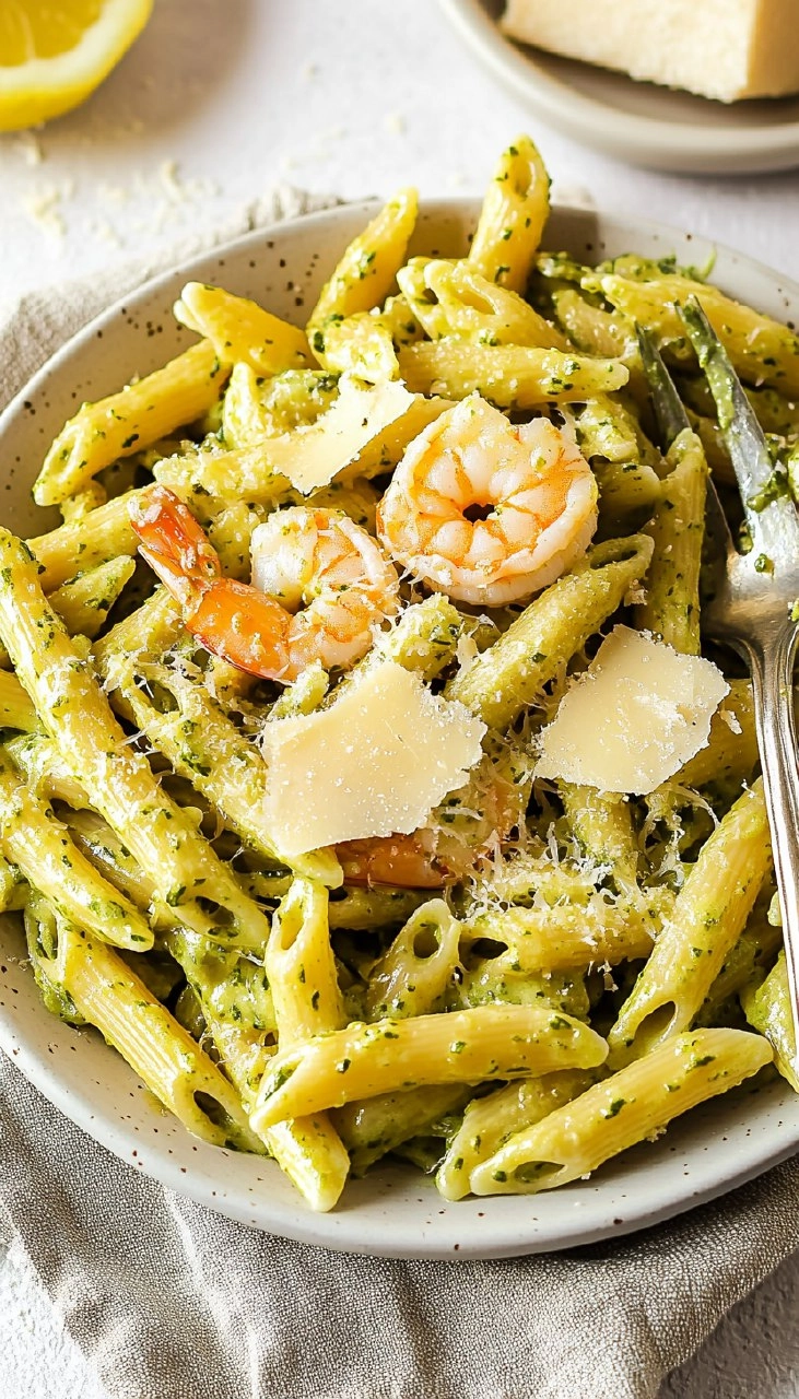 Garlic Butter Shrimp Pasta with Fresh Basil