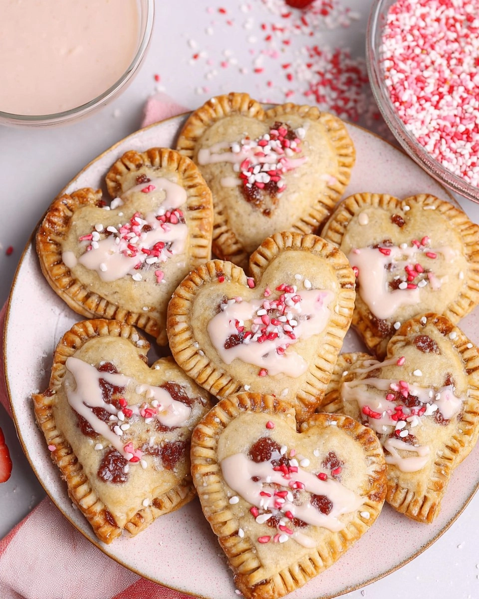 Heart Shaped Strawberry Hand Pies