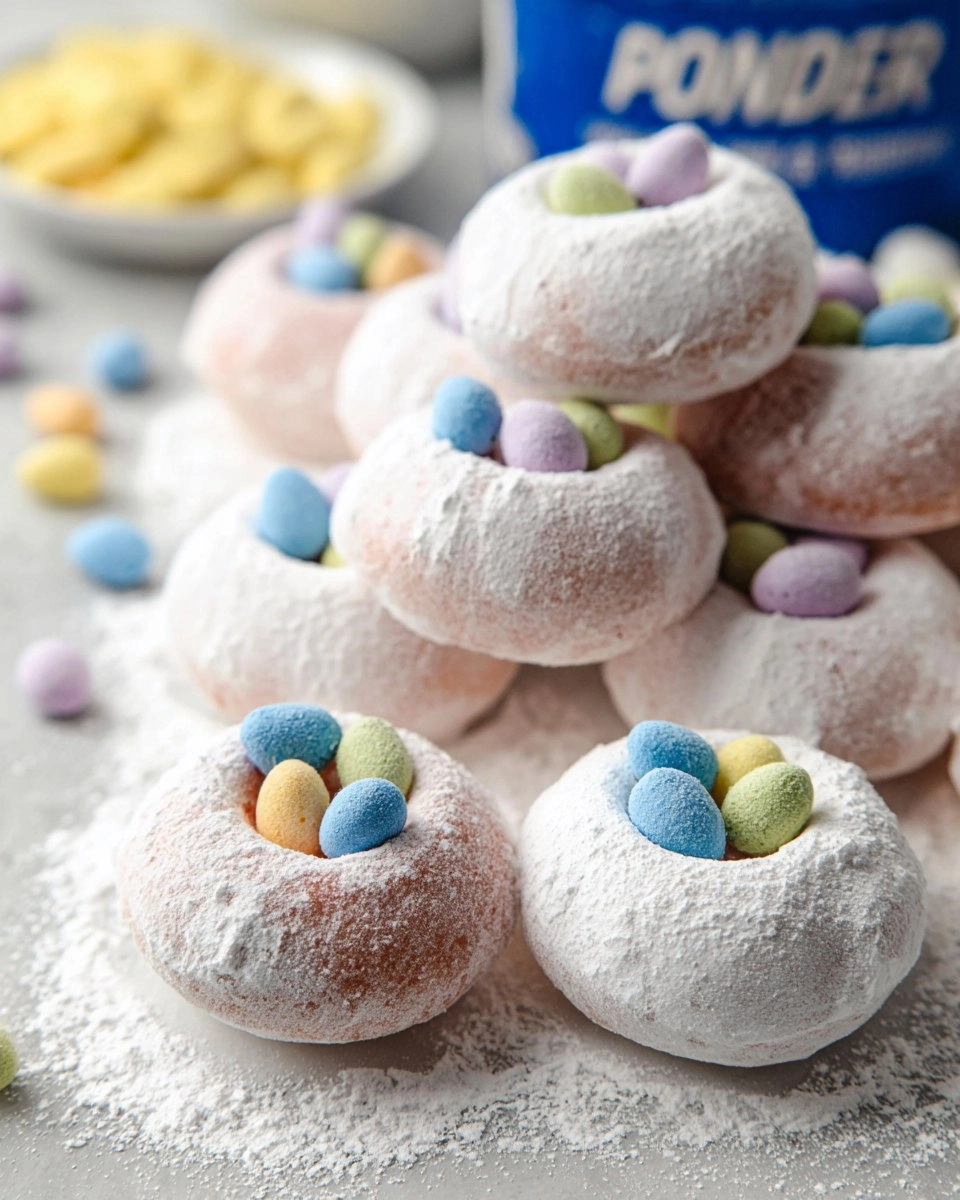 Mini Powdered Donut Bird Nests