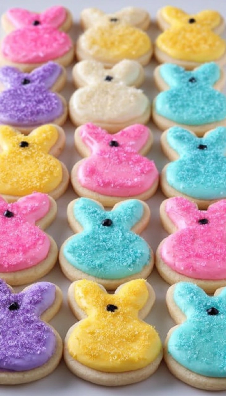 Peeps Bunny Sugar Cookies with Buttercream Frosting
