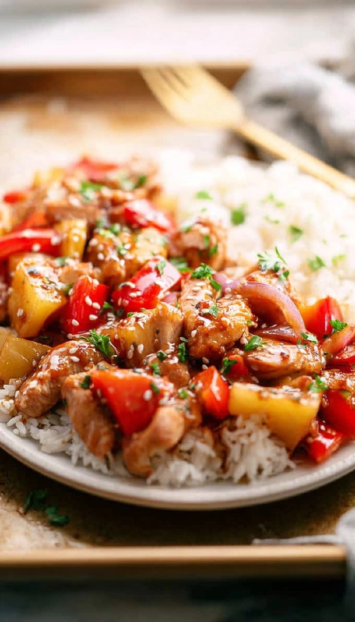 Sheet Pan Hawaiian Chicken