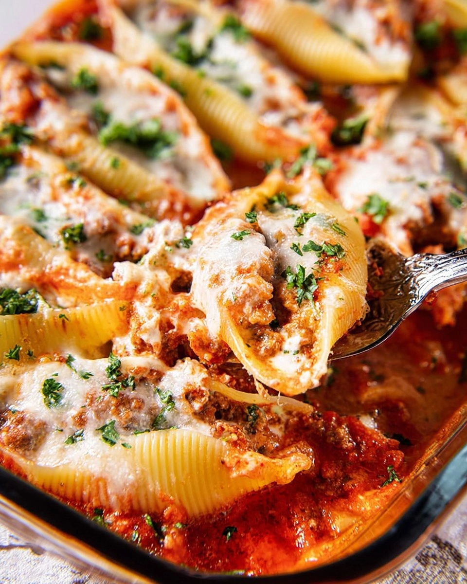 Stuffed Shells with Ground Beef and Cottage Cheese