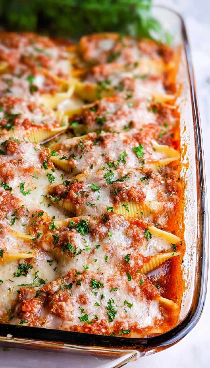 Stuffed Shells with Ground Beef and Cottage Cheese