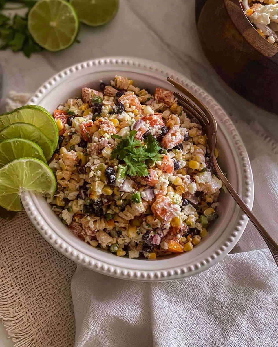 Mexican Street Corn Pasta Salad with Cotija