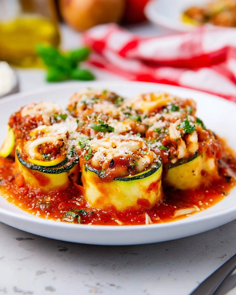 Zucchini Lasagna Roll Ups